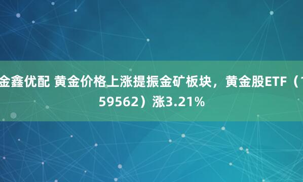 金鑫优配 黄金价格上涨提振金矿板块，黄金股ETF（159562）涨3.21%