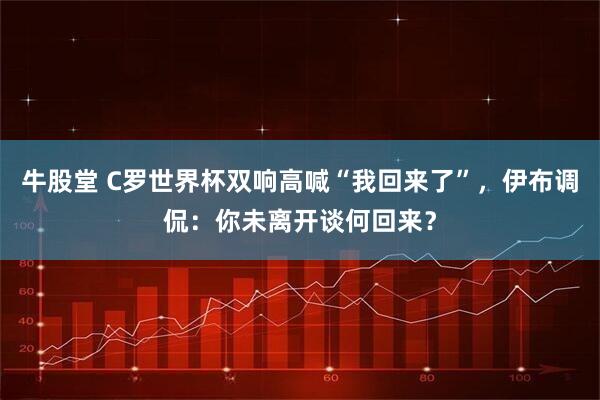 牛股堂 C罗世界杯双响高喊“我回来了”，伊布调侃：你未离开谈何回来？